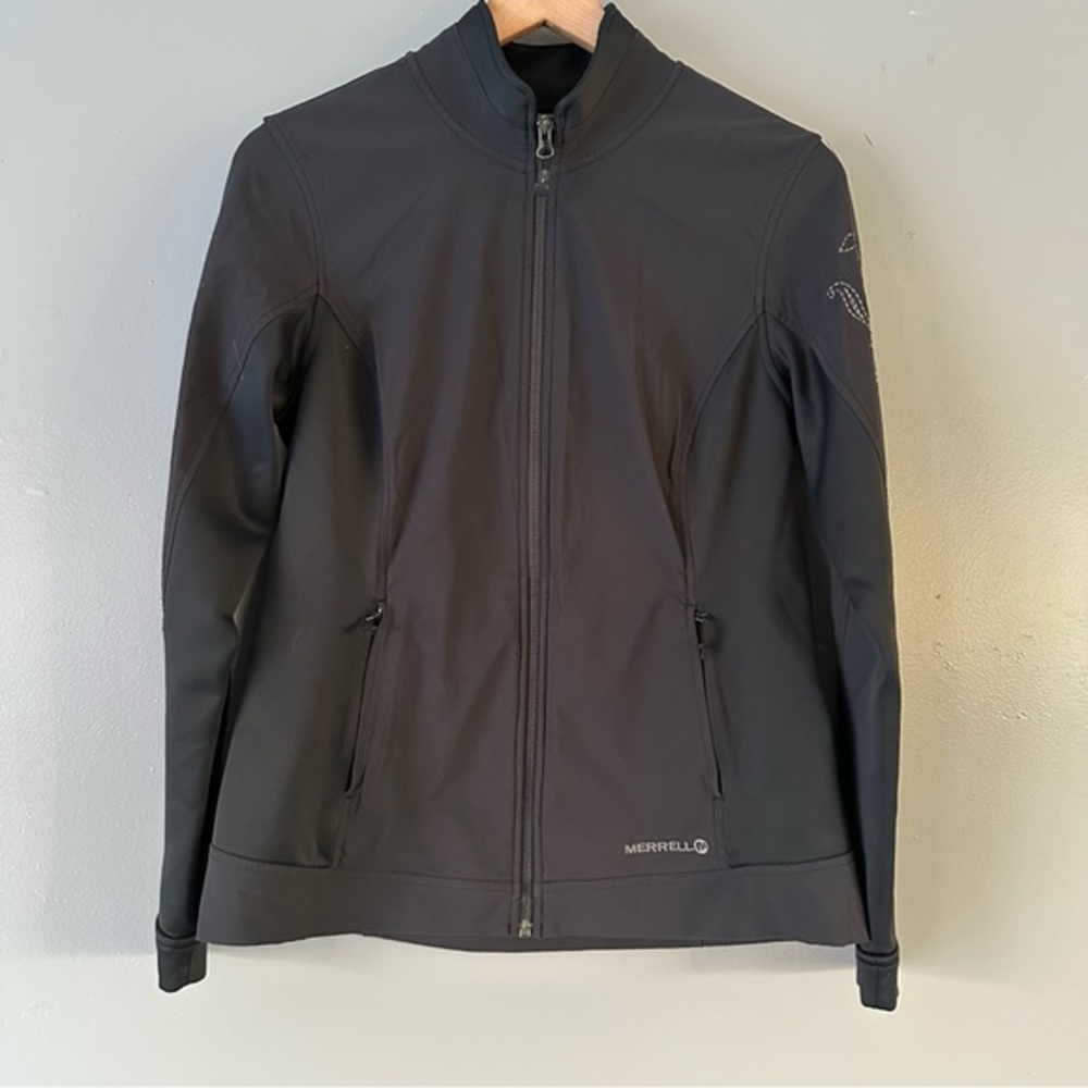Merrell‎ Aeroblock Zip-up Jacket with Embellished Sleeve | Black
